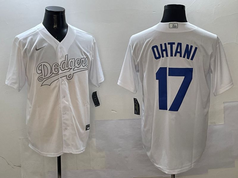 Men Los Angeles Dodgers #17 Ohtani White Fashion Edition Game 2025 Nike MLB Jersey style 8